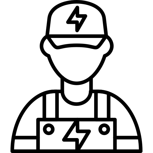 Management with trade backgrounds icon